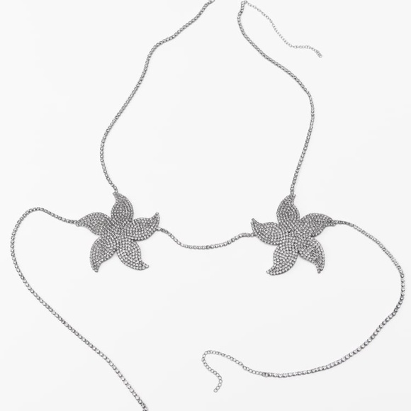 Zara METAL STARS RHINESTONE BRALETTE - Picture 7 of 7